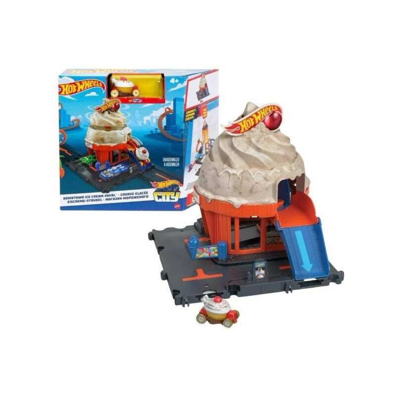 Pista De Auto Juguete Heladería Hot Wheels City Multicolor