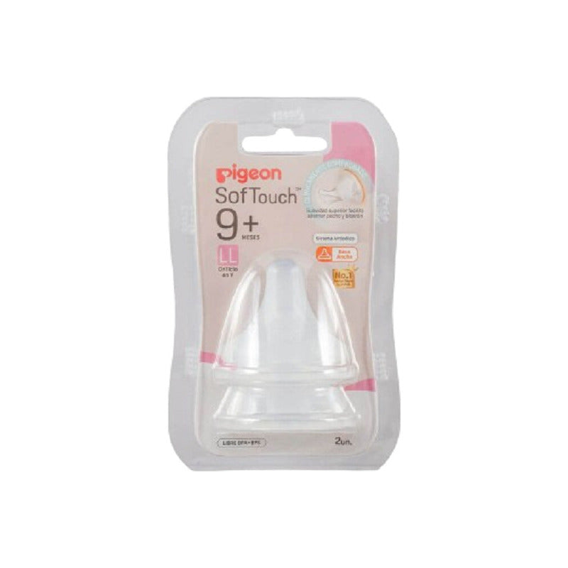 Tetina Pigeon Softouch Repuesto Boca Ancha Talla Ll +9m