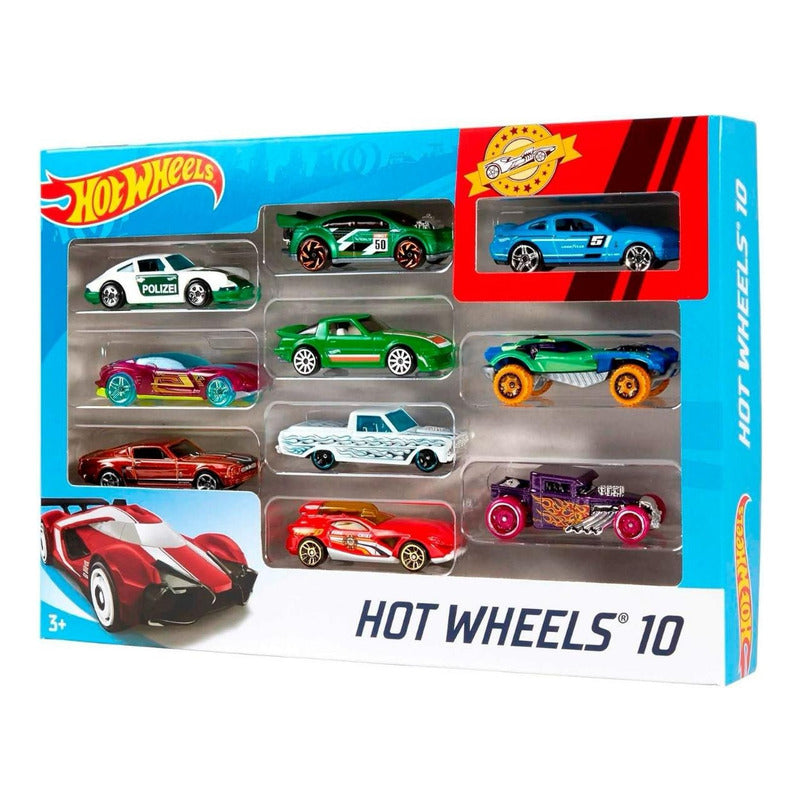 Set 10 Autos Coleccionables Vehículos Juguetes Hot Wheels Autos Multicolor