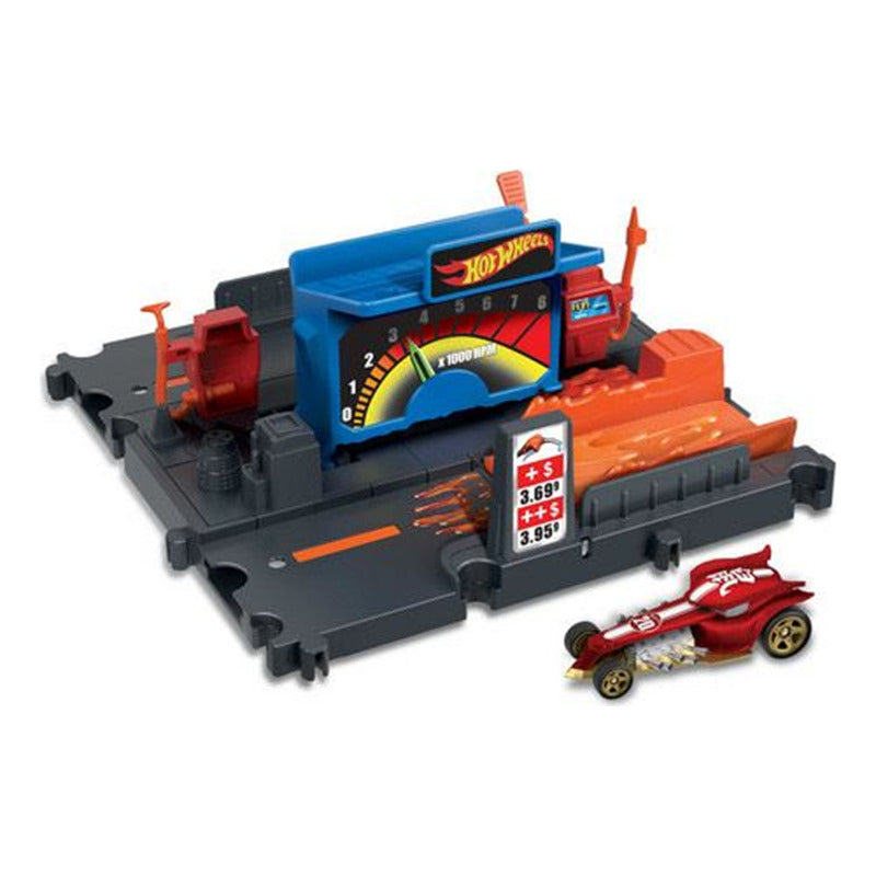 Pista De Autos Hot Wheels City Estación Juguete Con Auto Azul - Gasolinera