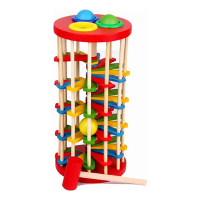 Torre Pega Topo De Madera Juego Didáctico Niños