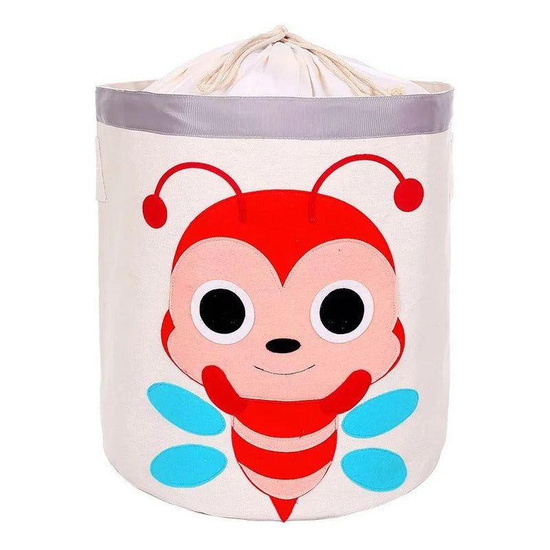 Organizador Redondo-cesta Juguetes Diseños Animalitos Niños