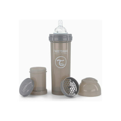 Mamadera Twistshake Anti-cólico 330ml Gris Liso