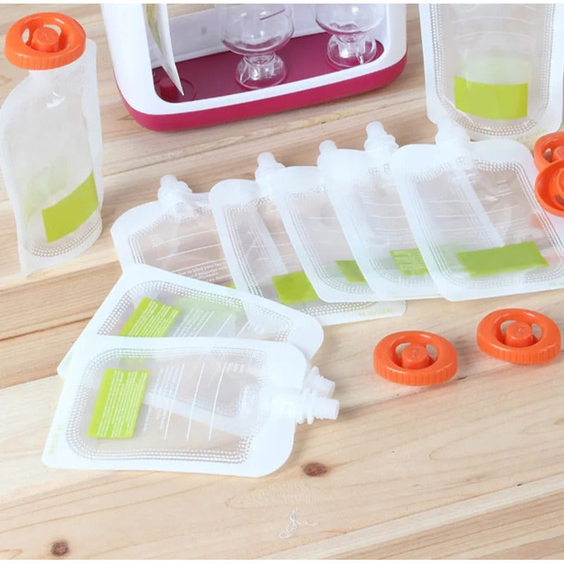 Pack 10 Bolsas Para Papillas Y Compotas Bebés Niños