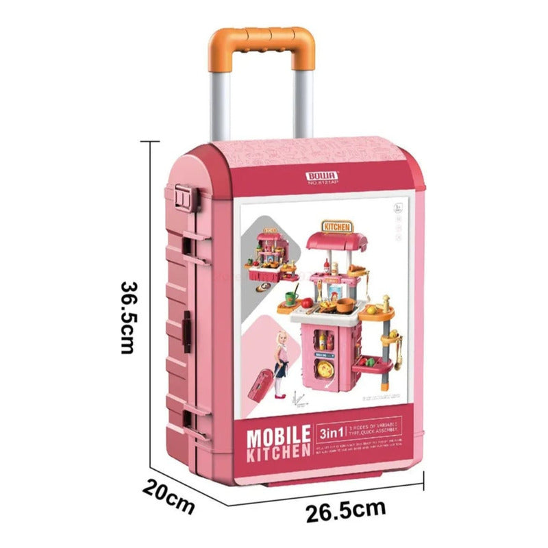 Set Cocina Juguete Maleta Juego De Roles Niños