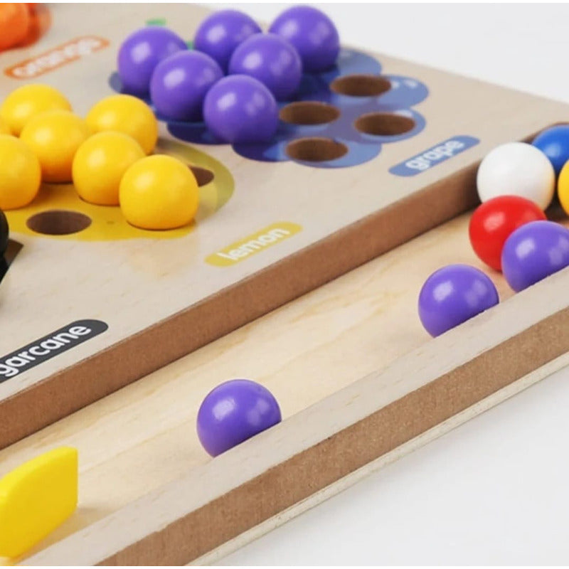 Juego De Clasificación Colores-frutas Montessori Niño Madera