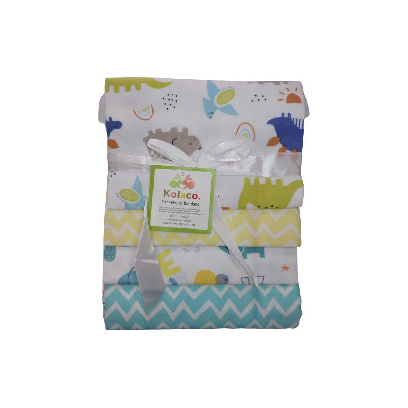 Set 4 Tutos Mantas Bebé Pañales Algodón Multiusos