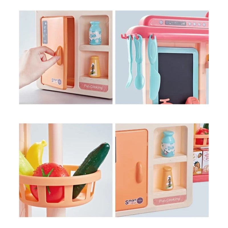 Cocina De Juguete Con Luz- Sonido- Vapor- Utensilios Niños