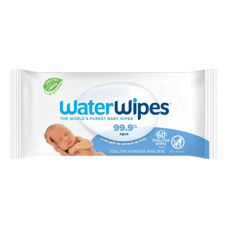 Toallitas Húmedas Waterwipes 99,9% Agua Caja 12x60uns  Piel Sensible