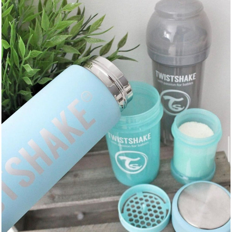 Termo Para Agua Twistshake Hot & Cold 420ml Gris