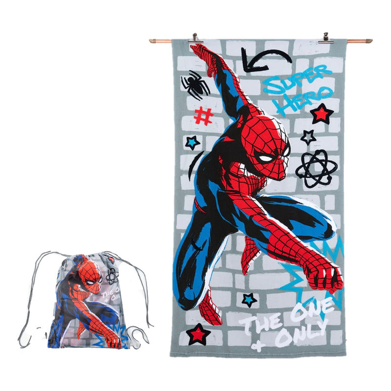 Toalla Playera Infantil  Con Bolsa Microfibra Playa