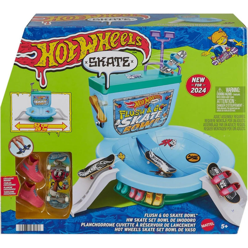 Pista De Juguete - Hot Wheels Skate - Set Bowl Multicolor Celeste