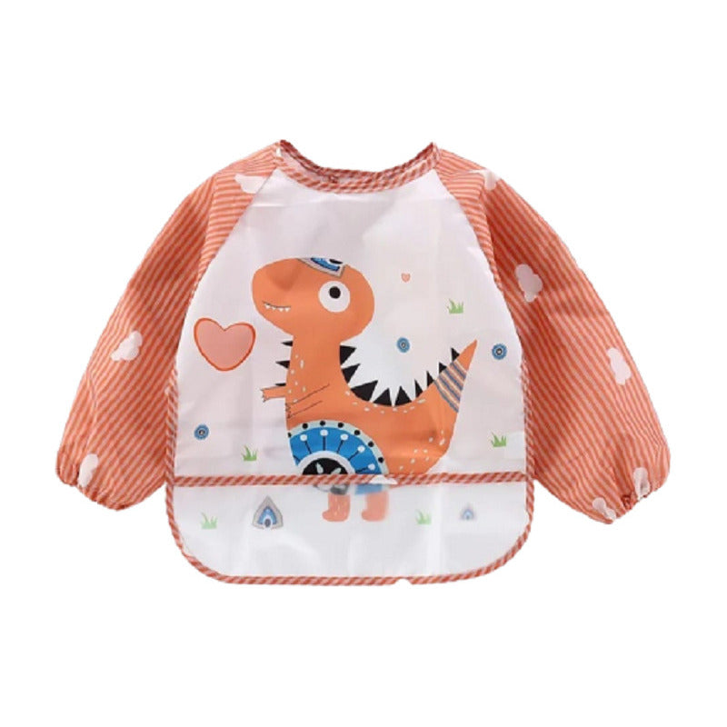 Delantal Babero Con Manga Impermeable Para Niños Animalitos