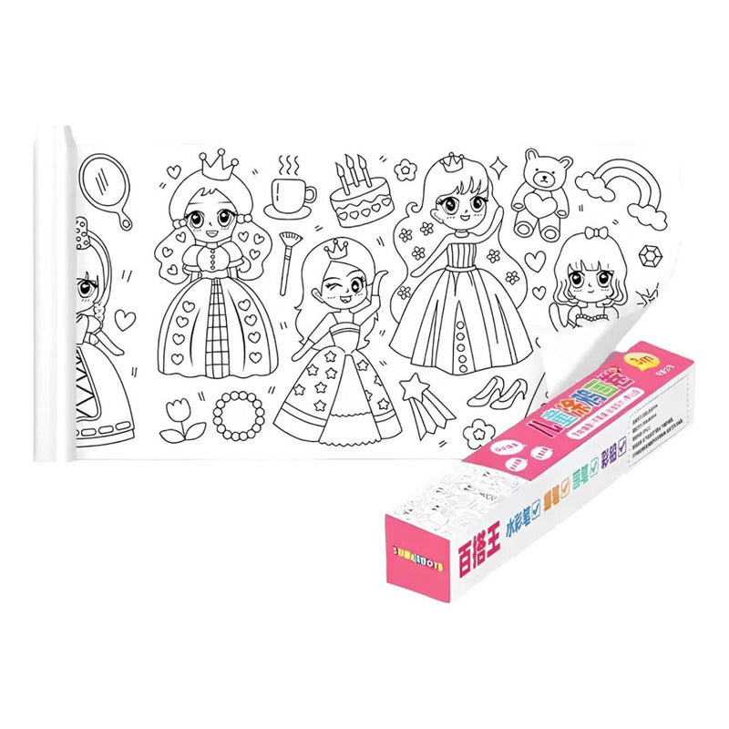 Rollo Papel Para Colorear Dibujo Para Niños Manualidades