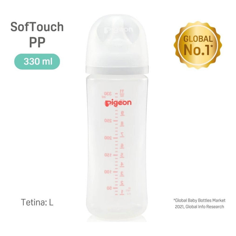 Biberón Softouch Pigeon PP 330 ML Color Blanco