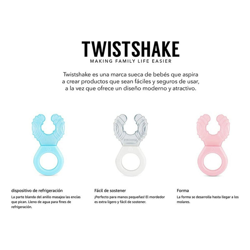 Mordedor Bebé Frio Cooler Teether Twistshake 2m+ Celeste Lisa