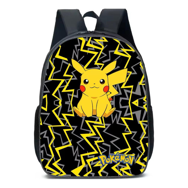 Mochila Escolar + Lonchera + Estuche Pikachu Niños