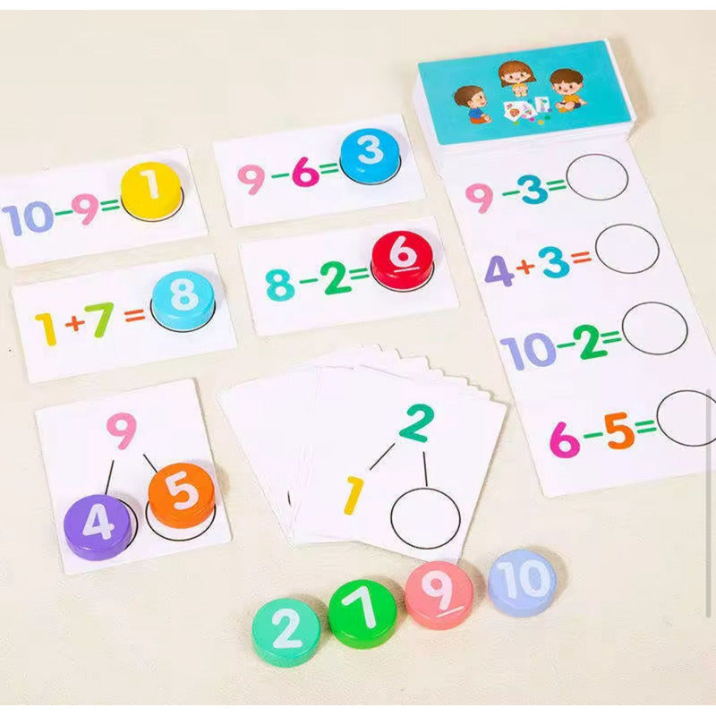 Juego Didactico Aprendizaje Operaciones Matemáticas Niños Multicolor