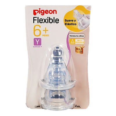 Tetina Pigeon Peristaltico Cuello Estándar Corte Y 2 Pz
