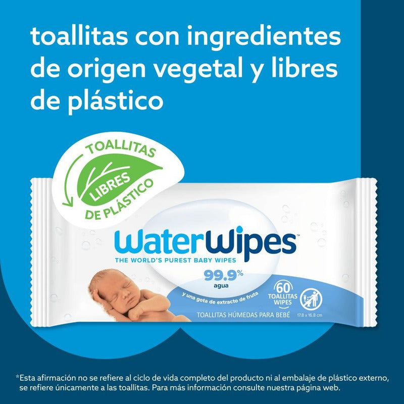 Toallas Húmedas Water Wipes Pack (3 Paq X 60 Und)