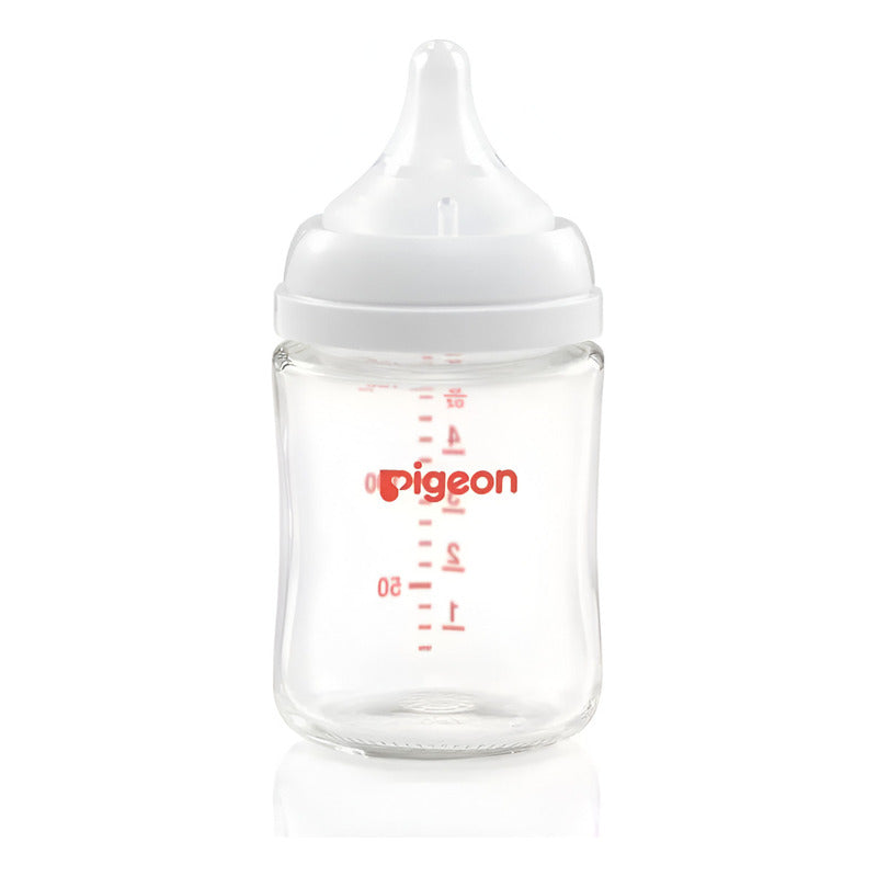 Biberón Softouch Pigeon Vidrio 160ml  Color Blanco