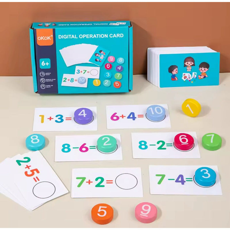 Juego Didactico Aprendizaje Operaciones Matemáticas Niños Multicolor