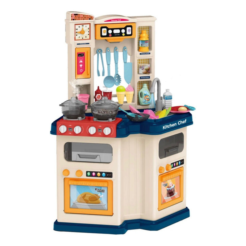 Cocina De Juguete Con Luz- Sonido- Utensilios Niños 67 Pzs