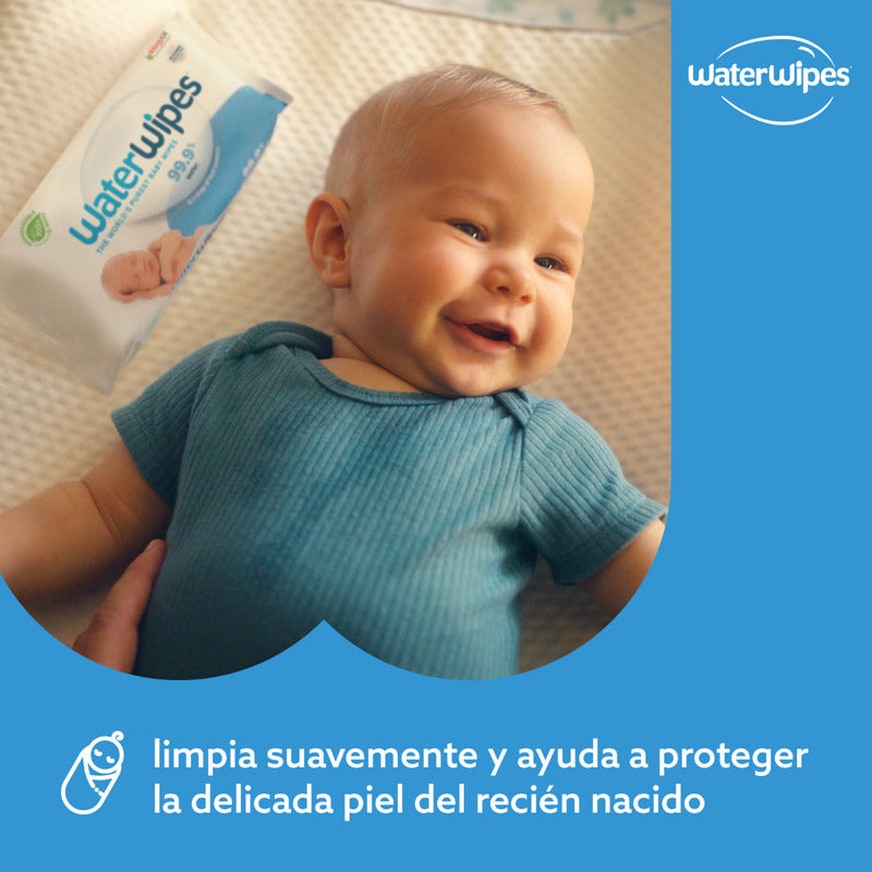 Toallitas Húmedas Waterwipes 99,9% Agua Caja 12x60uns  Piel Sensible