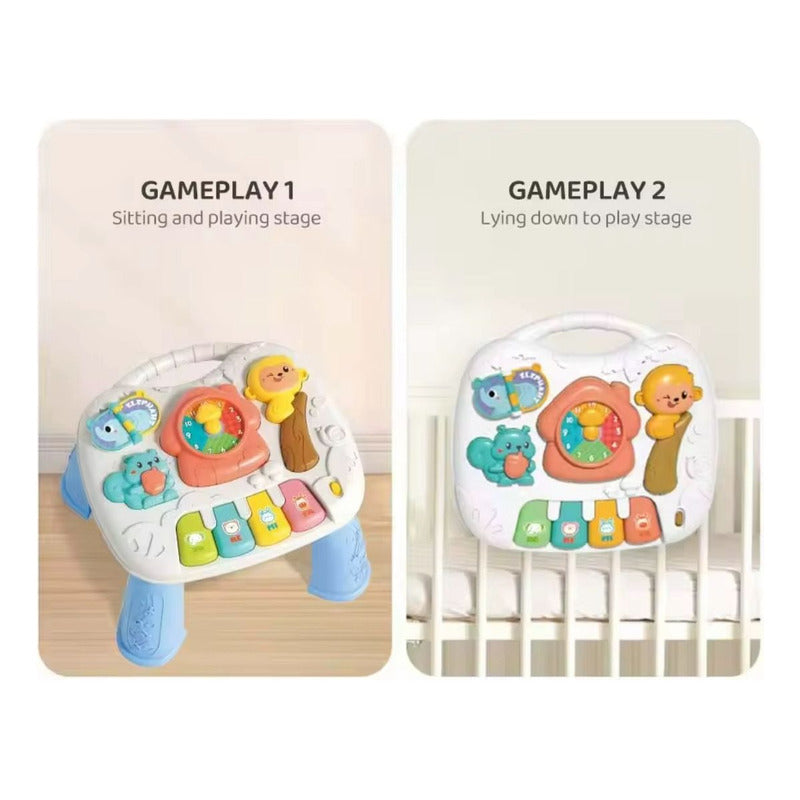 Mesa De Actividades Para Bebé 2 En 1 Musical Gris