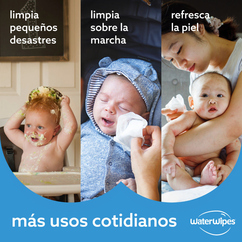 Toallitas Húmedas Waterwipes 99,9% Agua Caja 12x60uns  Piel Sensible
