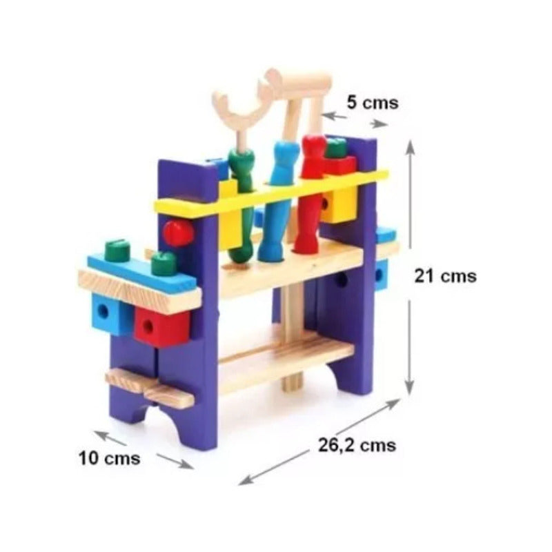 Set Herramientas De Madera Juguete Didáctico Niños