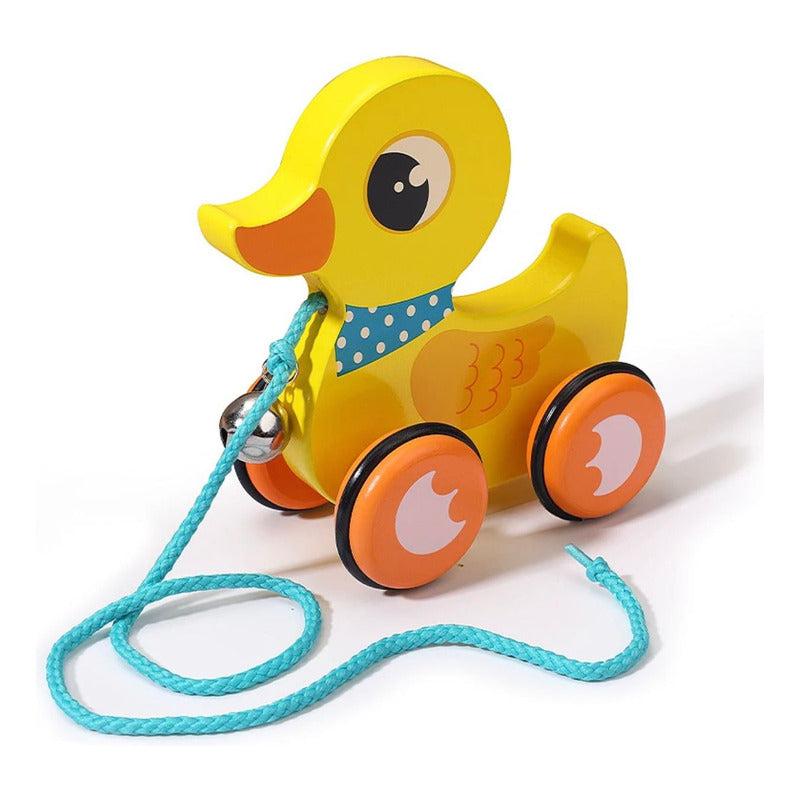 Juguete Animalitos De Arrastre Madera Juego Niños-bebés