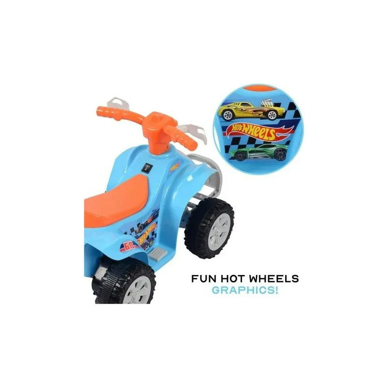Cuatrimoto A Batería-recargable  Azul Hot Wheels Niños Azul