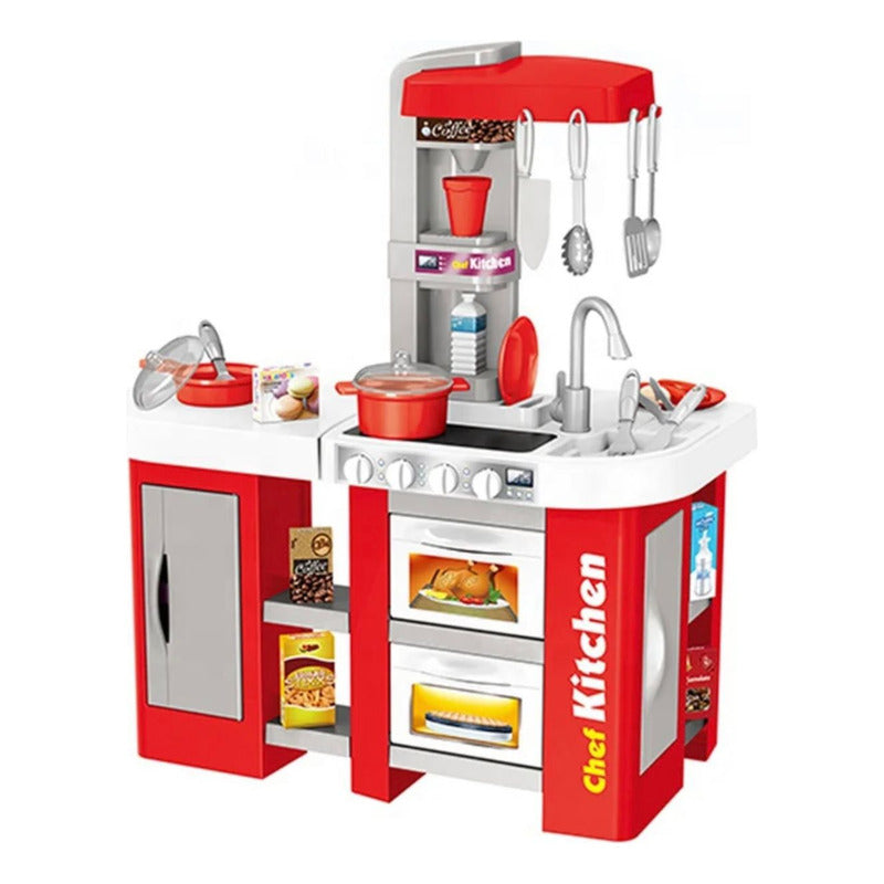 Cocina De Juguete Con Luz- Sonido- Utensilios Niños 53 Pzs