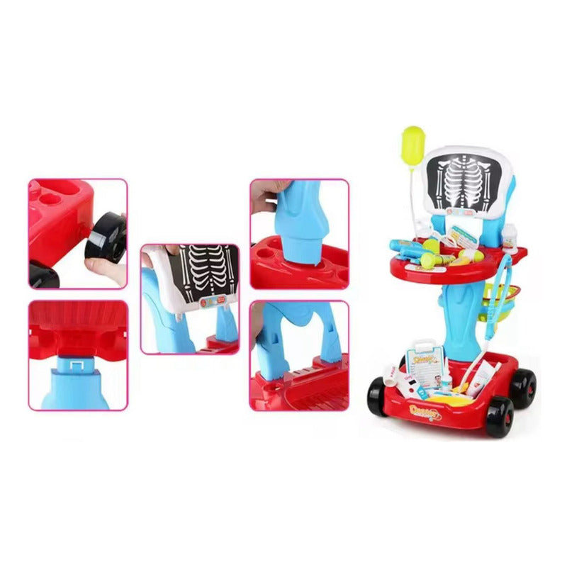 Carro Doctor Juguete Didáctico Juego De Roles Niños Azul