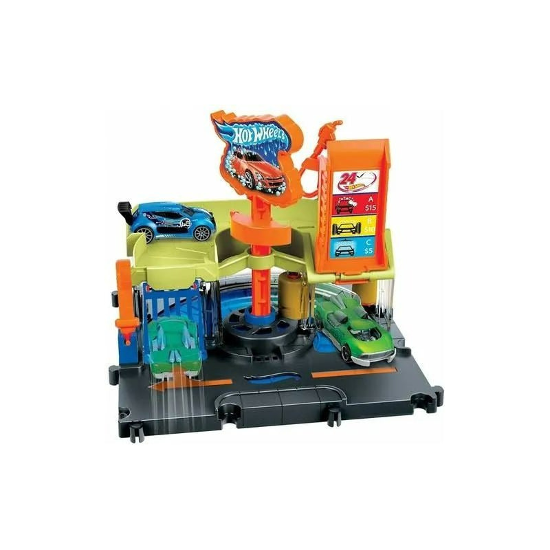 Juego Estación De Lavado Hot Wheels City Multicolor
