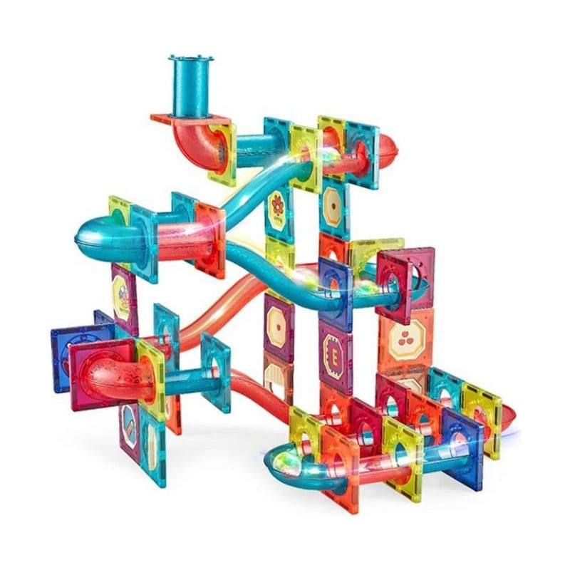 Juego De Construcción Magnético Imán Laberinto- Luz 125pzs