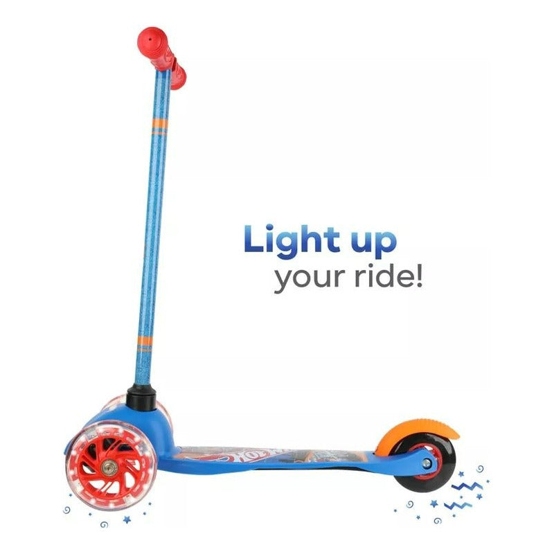 Scooter Hotwheels Juegos Niños Azul Hot Wheels