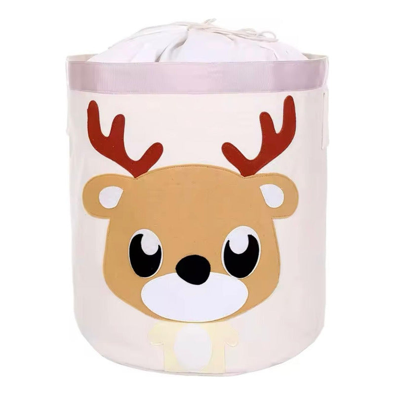 Organizador Redondo-cesta Juguetes Diseños Animalitos Niños