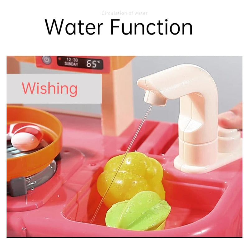 Cocina De Juguete Con Luz- Sonido- Vapor- Utensilios Niños
