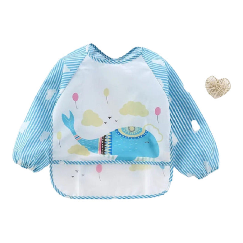 Delantal Babero Con Manga Impermeable Para Niños Animalitos