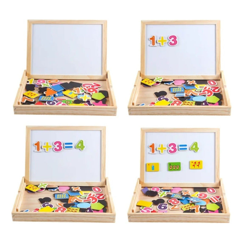 Pizarra Magnetica 2 En 1 Madera Para Niños