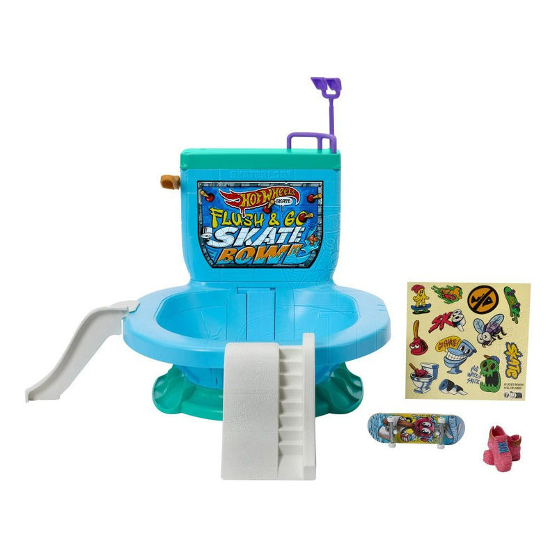 Pista De Juguete - Hot Wheels Skate - Set Bowl Multicolor Celeste