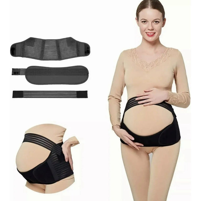 Faja Maternal Soporte Prenatal Apoyo Espalda/ajustable Blanco XL