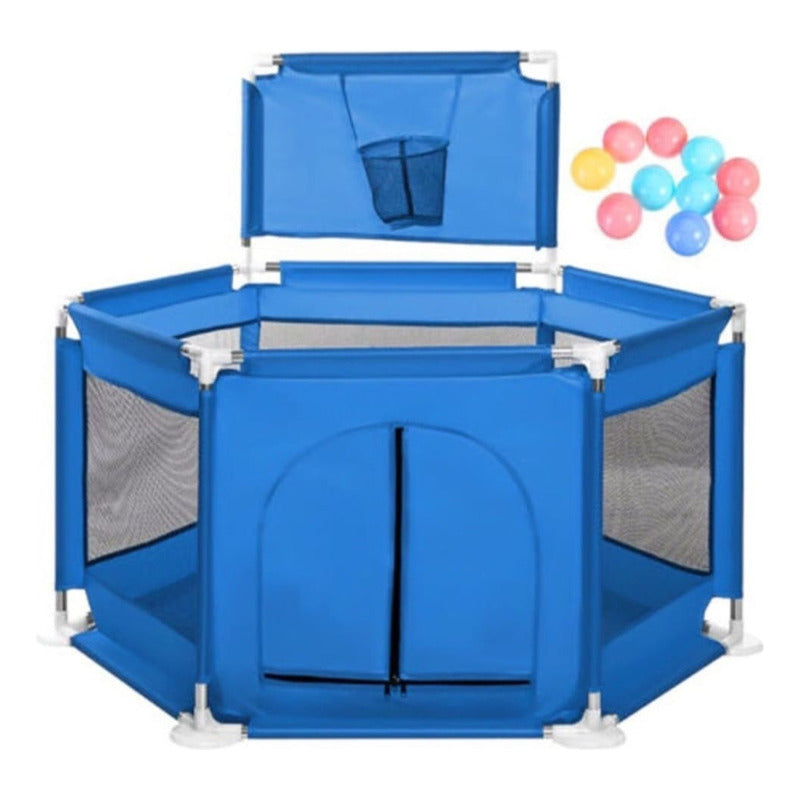Corral De Juego Seguridad Bebe Con Aro Y Pelotas