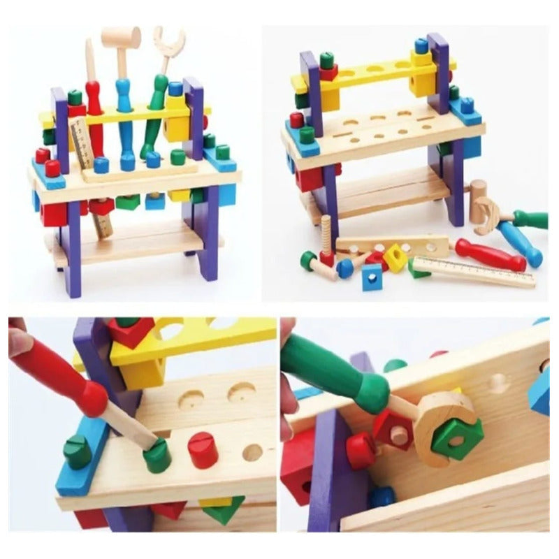 Set Herramientas De Madera Juguete Didáctico Niños
