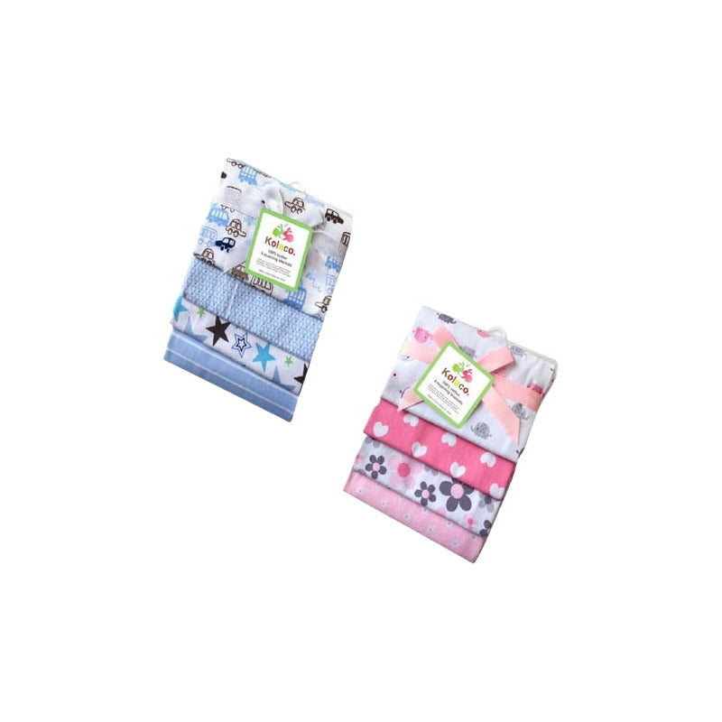 Set 4 Tutos Mantas Bebé Pañales Algodón Multiusos