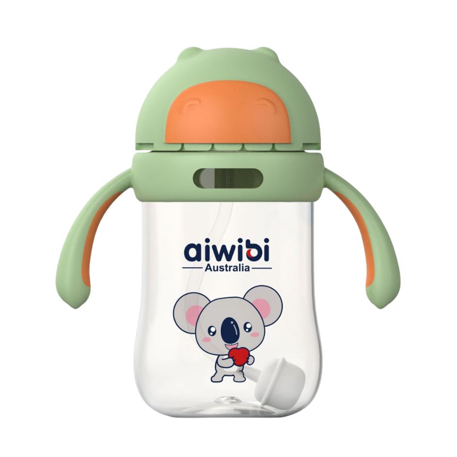 Botella Vaso De Agua Con Bombilla Bebés Aiwibi 300ml