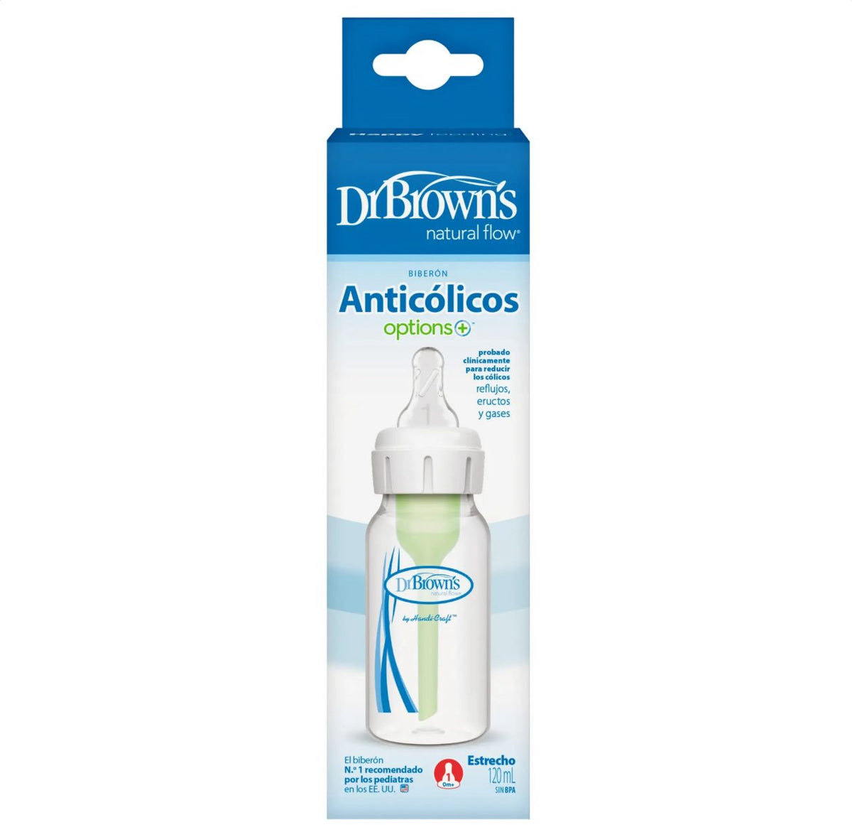 Mamadera Estándar anticólico Options+ 120ml Dr. Brown´s
