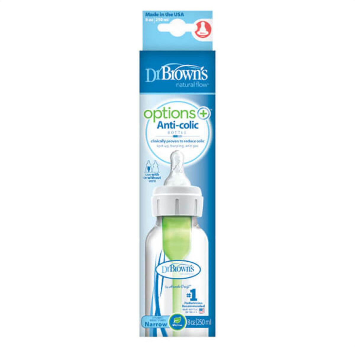 Mamadera Estandar Anticólico  Options+ 250ml Dr. Brown´s